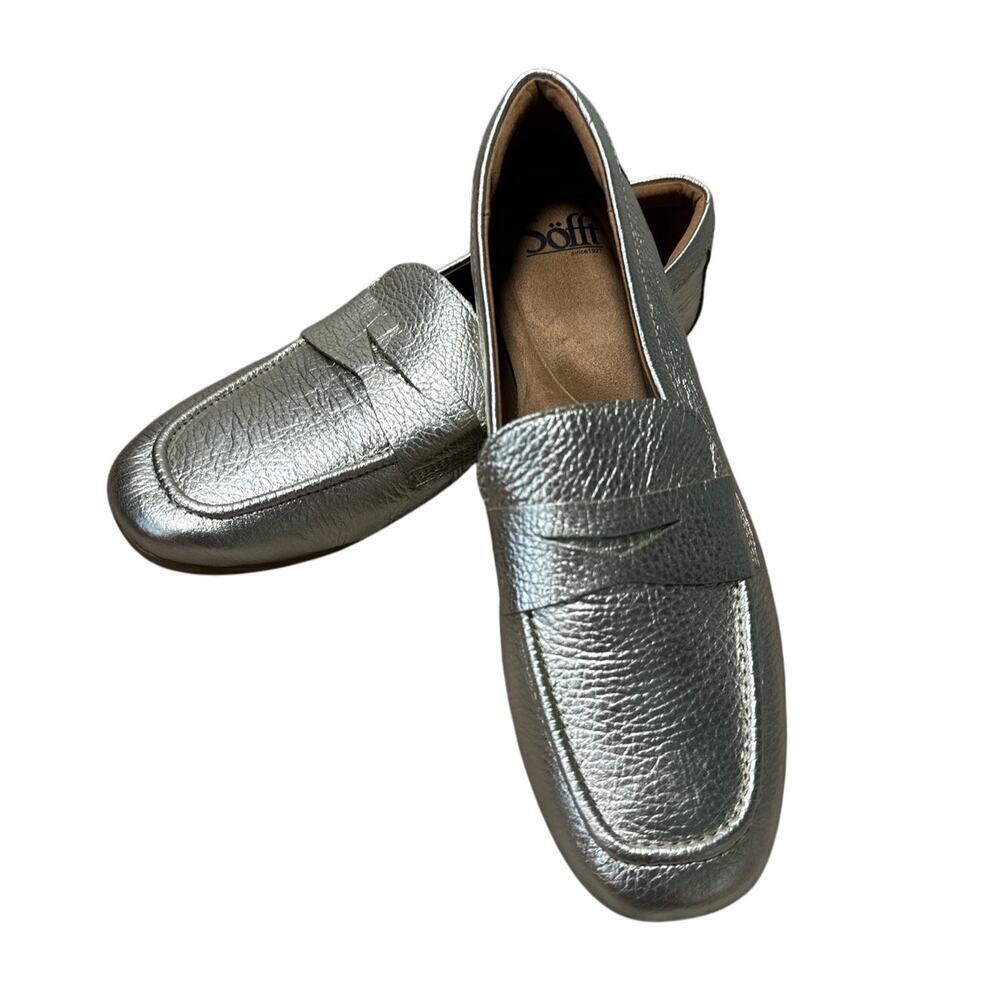SOFFT Allie Driving Penny loafers Mocs Women's Shoes; 9; Metalic Gold